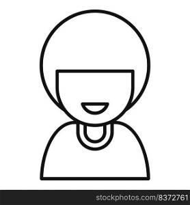 Youth smiling icon outline vector. Happy person. Friend smile. Youth smiling icon outline vector. Happy person