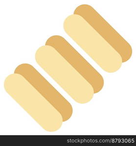 Youtiao breadstick line vector illustration