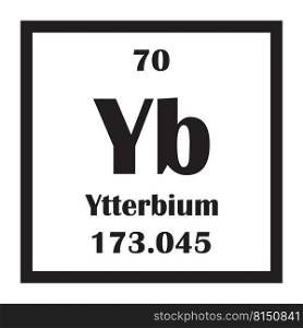 Ytterbium chemical element icon vector illustration design