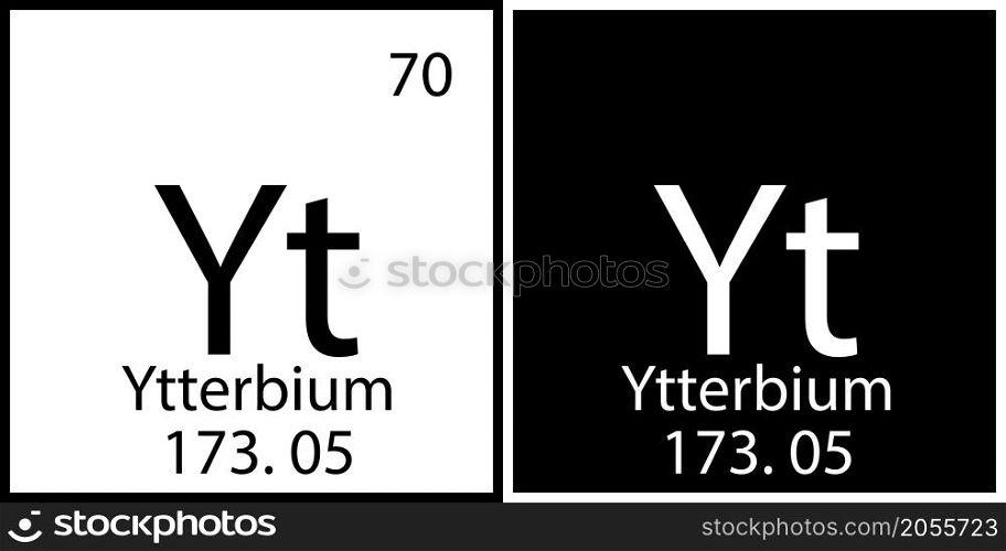 Ytterbium chemical symbol. Science structure. Square frames. Mendeleev table. Flat art. Vector illustration. Stock image. EPS 10.. Ytterbium chemical symbol. Science structure. Square frames. Mendeleev table. Flat art. Vector illustration. Stock image.