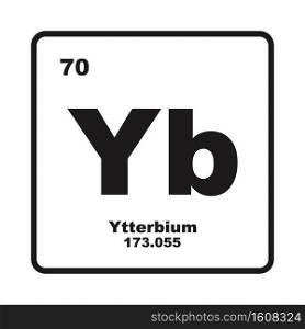 Ytterbium icon, chemical element in the periodic table