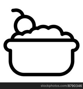 Yummy crumbles line vector icon