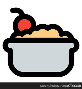 Yummy crumbles line vector icon