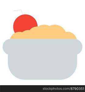 Yummy crumbles line vector icon