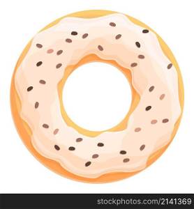 Yummy donut icon cartoon vector. Sugar cake. Cream food. Yummy donut icon cartoon vector. Sugar cake