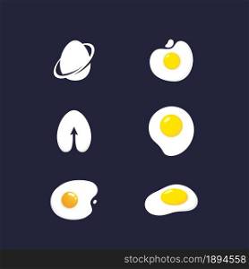 Yummy Egg Vector icon design illustration Template