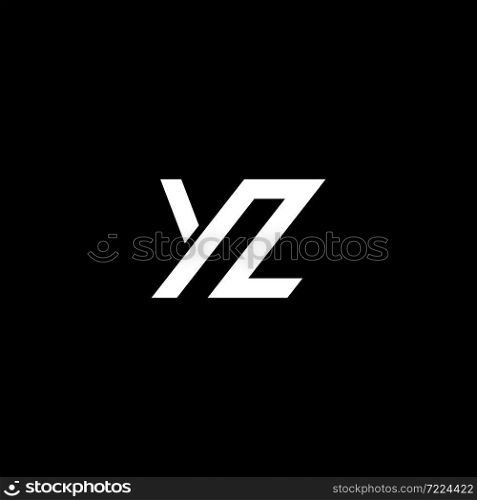 YZ letter logo vector icon illustration design