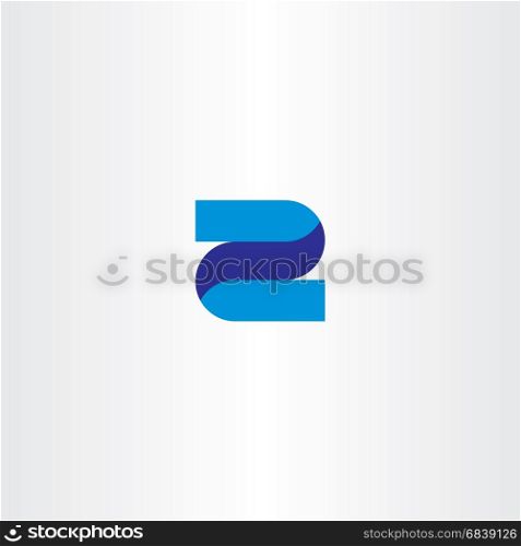 z 2 letter or number icon blue logo