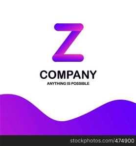 Z company logo design with purple theme vector