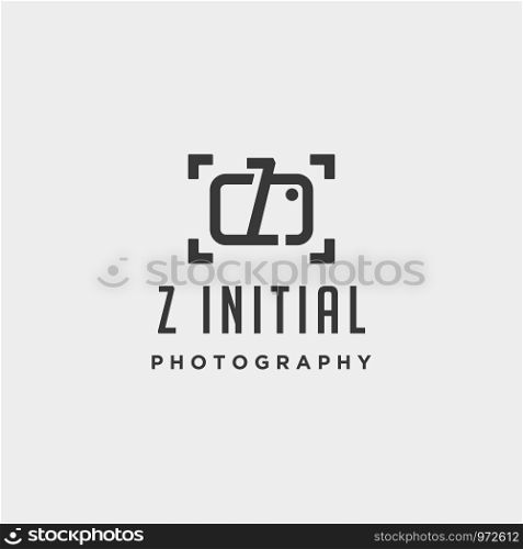 z initial photography logo template vector design icon element. z initial photography logo template vector design
