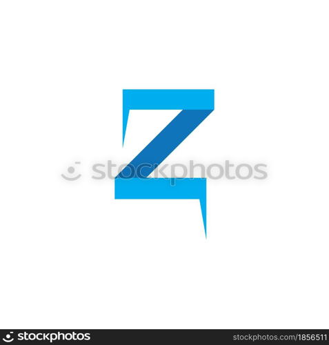 Z letter Alphabet font logo vector design