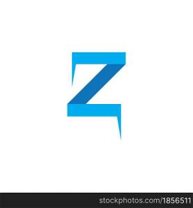 Z letter Alphabet font logo vector design