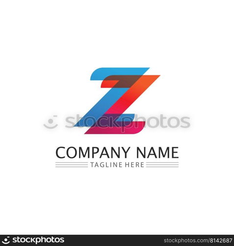 Z letter and font Z logo design vector identity illustration