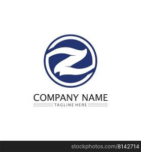 Z letter and font Z logo design vector identity illustration