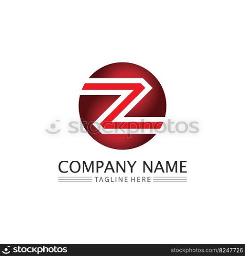 Z letter and Z logo design vector identity illustration