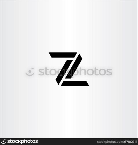 z letter icon sign vector black symbol emblem