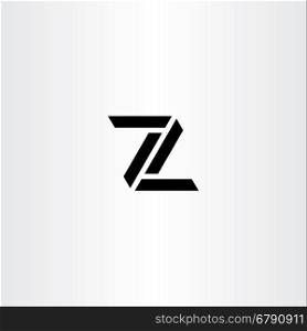 z letter icon sign vector black symbol emblem
