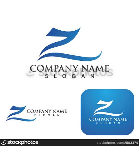 Z Letter Logo Template vector icon illustration design