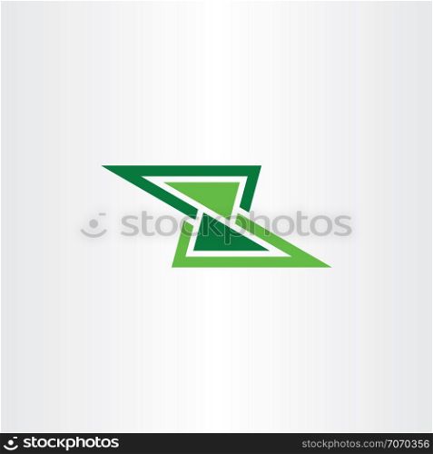z logo logotype letter green sign icon vector