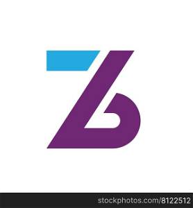 z or zb letter   icon vector illustration concept design template