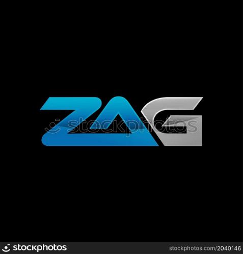 ZAG monogram logo vector design illustration