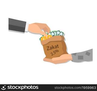 zakat giving money to the poor islam concept religious tax charity