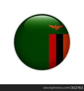 Zambia flag on button