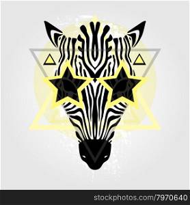 Zebra head. Tribal pattern. Zebra head Tribal pattern. Abstract style Vector illustration