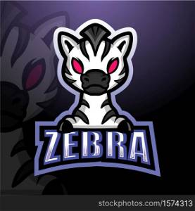 Zebra mascot esport logo design
