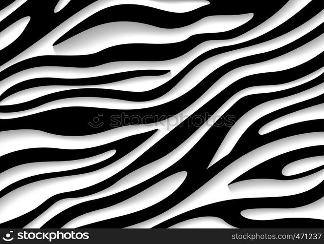 Zebra Pattern with 3D Effect