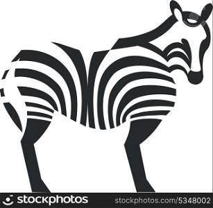 Zebra silhouette in black 01
