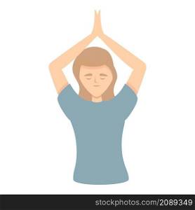 Zen concentration icon cartoon vector. Work stress. Health mind. Zen concentration icon cartoon vector. Work stress