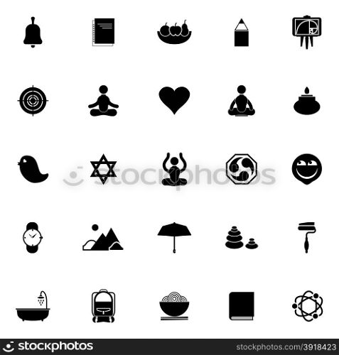 Zen society icons on white background , stock vector