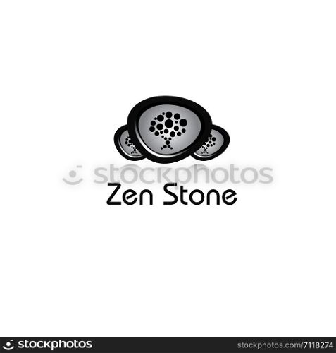 Zen Stone vector. Spa Salon, Massage Center logo desig