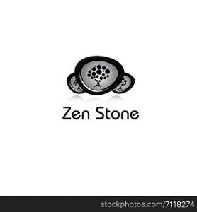 Zen Stone vector. Spa Salon, Massage Center logo desig