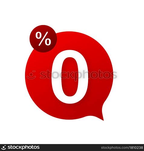 Zero commission. Design element. Red limited offer. Special offer badge. Vector stock illustration. Zero commission. Design element. Red limited offer. Special offer badge. Vector stock illustration.