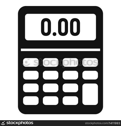Zero finance calculator icon. Simple illustration of zero finance calculator vector icon for web design isolated on white background. Zero finance calculator icon, simple style