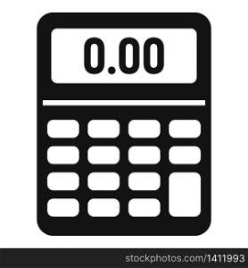 Zero finance calculator icon. Simple illustration of zero finance calculator vector icon for web design isolated on white background. Zero finance calculator icon, simple style
