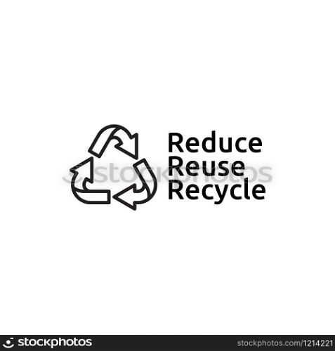 Zero waste campaign logo design, outlined style