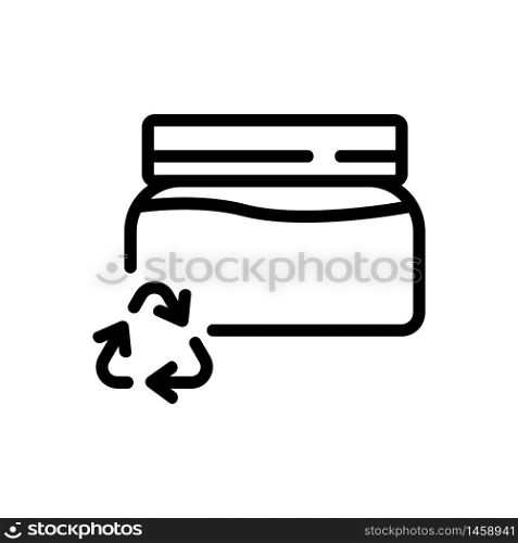 zero waste from cans icon vector. zero waste from cans sign. isolated contour symbol illustration. zero waste from cans icon vector outline illustration