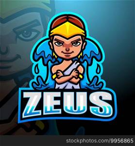 Zeus mascot esport logo design