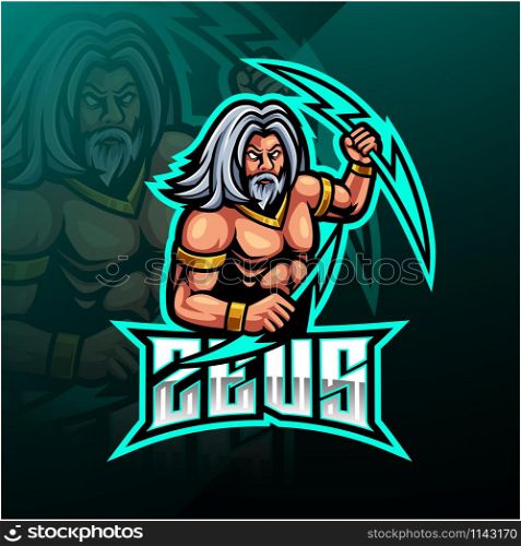 Zeus sport mascot logo design