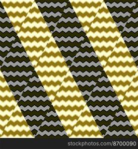 Zig zag wave seamless pattern. Hand drawn lines mosaic ornament. Retro stripes print wallpaper. Vintage design for fabric, textile, wrapping paper, cover. Vector illustration. Zig zag wave seamless pattern. Hand drawn lines mosaic ornament. Retro stripes print wallpaper.