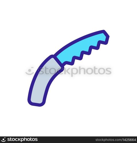 zigzag garden knife icon vector. zigzag garden knife sign. color symbol illustration. zigzag garden knife icon vector outline illustration