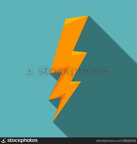 Zigzag lightning bolt icon. Flat illustration of zigzag lightning bolt vector icon for web design. Zigzag lightning bolt icon, flat style