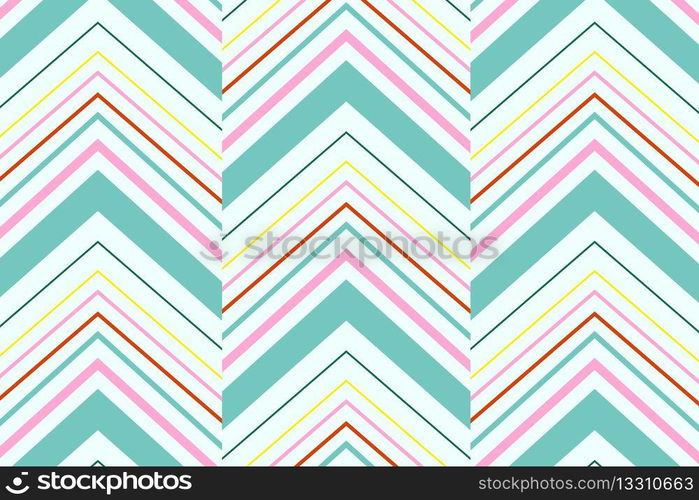 Zigzag pattern background, teal chevron, creative design vector