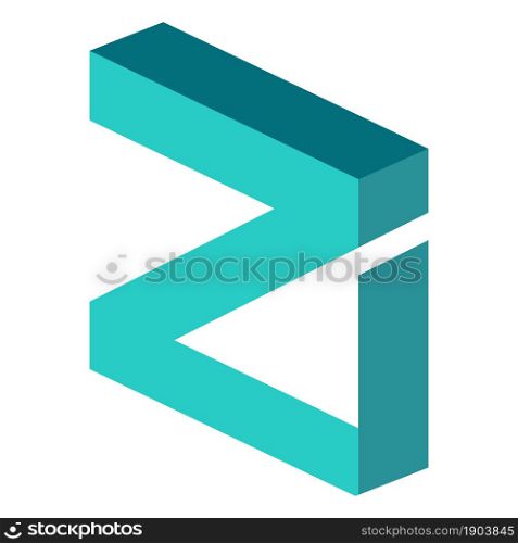 Zilliqa ZIL token symbol of the DeFi project cryptocurrency logo, decentralized finance coin icon isolated on white background. Vector illustration.