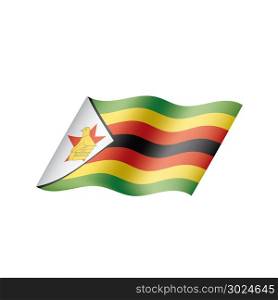 Zimbabwe flag, vector illustration. Zimbabwe flag, vector illustration on a white background