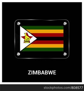 Zimbabwe Flag with creative design vector