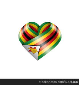 Zimbabwe national flag, vector illustration on a white background. Zimbabwe flag, vector illustration on a white background